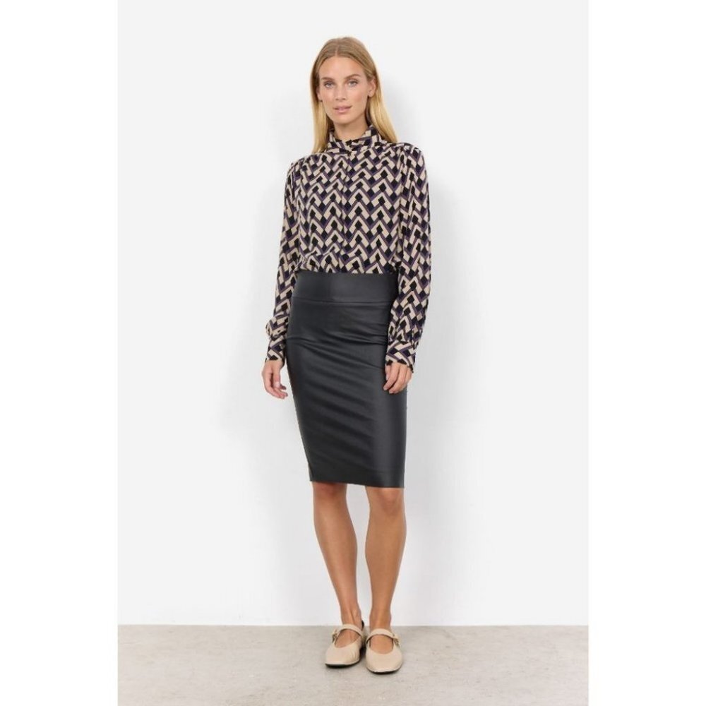 NWT SOYA CONCEPT Pam 7 Wetlook Pencil Skirt